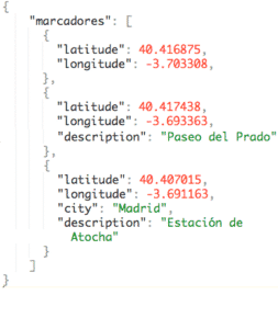 Ejemplo de datos semiestructurados