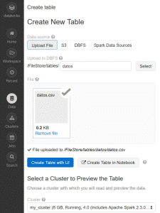 Cargar datos cvs en databricks